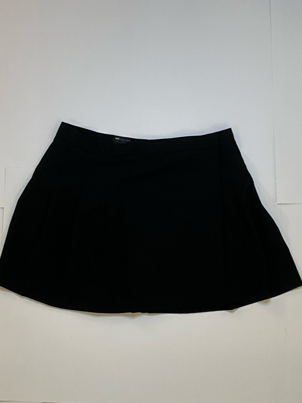 Black Pleated Mini Skater Skirt Tennis Preppy Y2K Size 14 - Picture 6 of 8